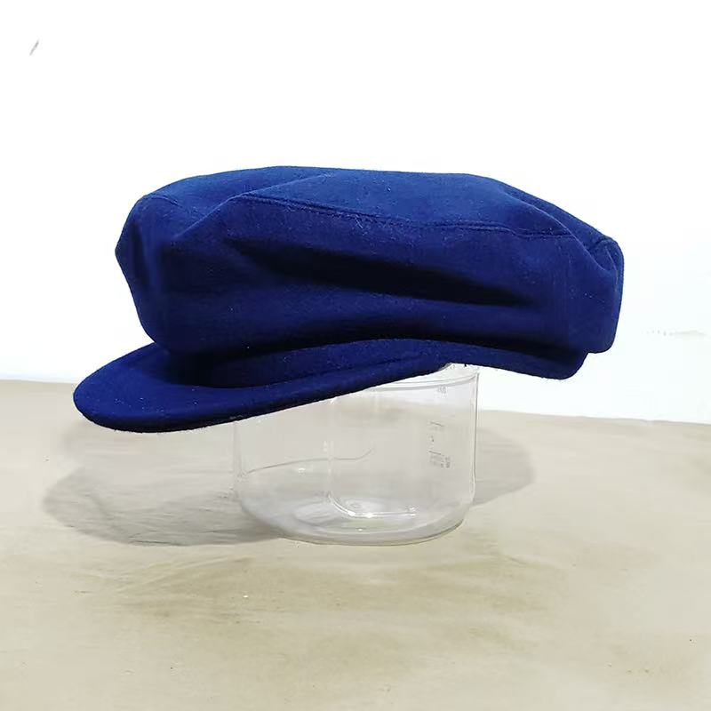 老款蓝色呢子解F帽经典怀旧帽
