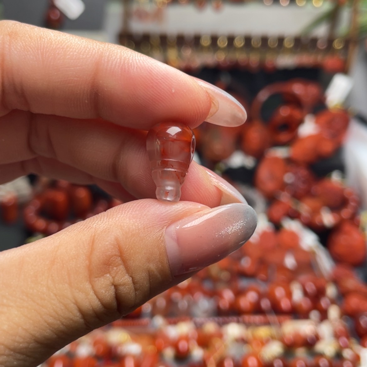 【闪购商品】未镶嵌三通9m南红玛瑙