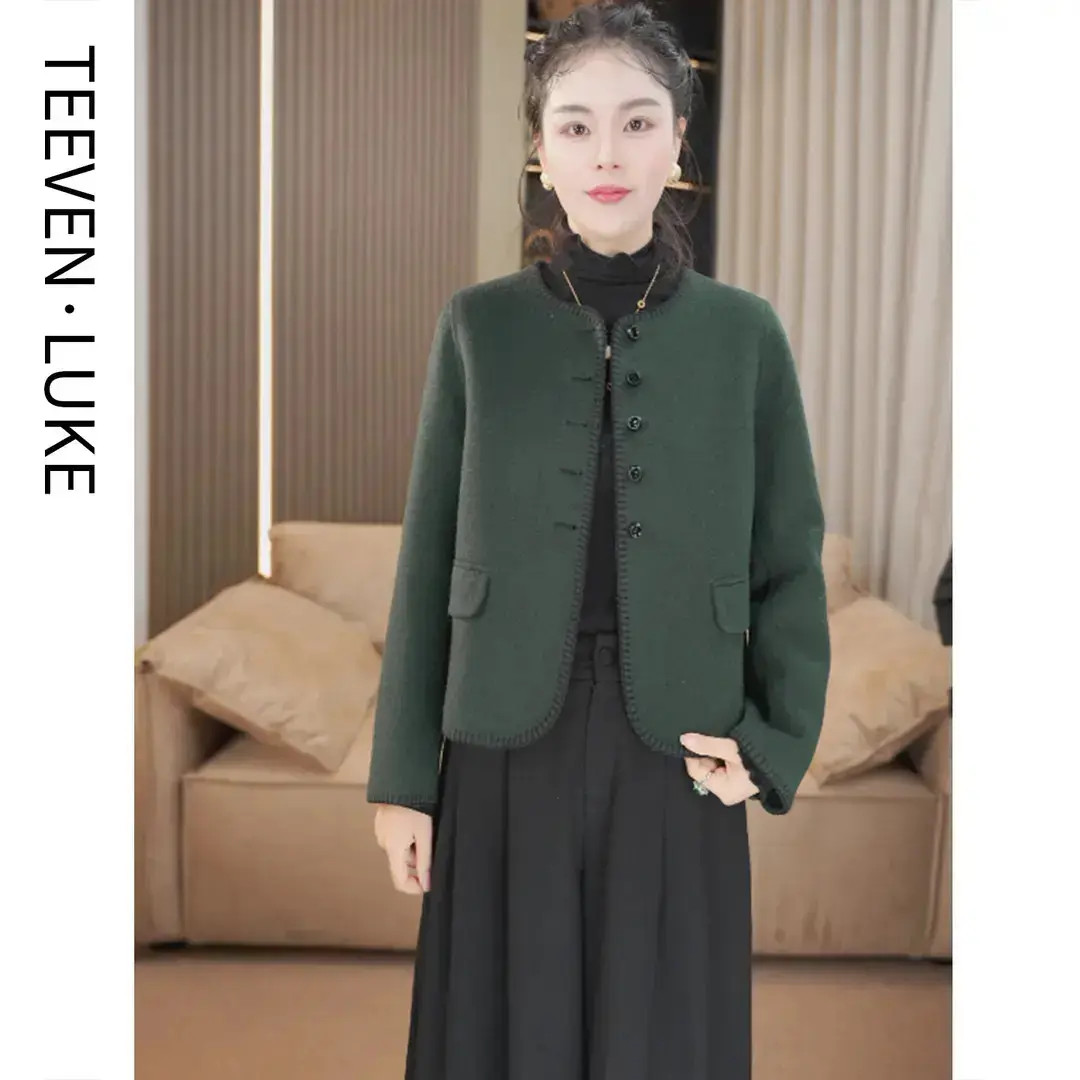 新2025年新款外套女羊毛新款双面呢外套时尚高端洋气