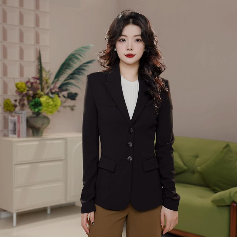GIRDEAR/哥弟新款气质百搭黑色时尚收腰显瘦百搭西服女149205