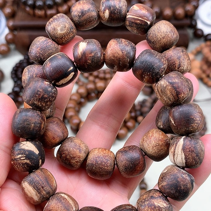 【闪购商品】贡木其他印贡黑油火焰/龙13*14发其中一串福利