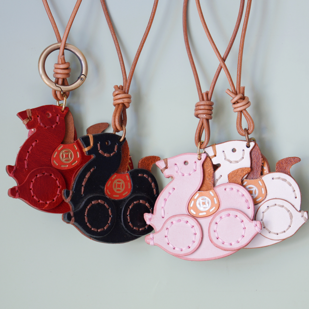 缦物原创设计唐马包挂车挂钥匙挂手工定制国风新中式挂件