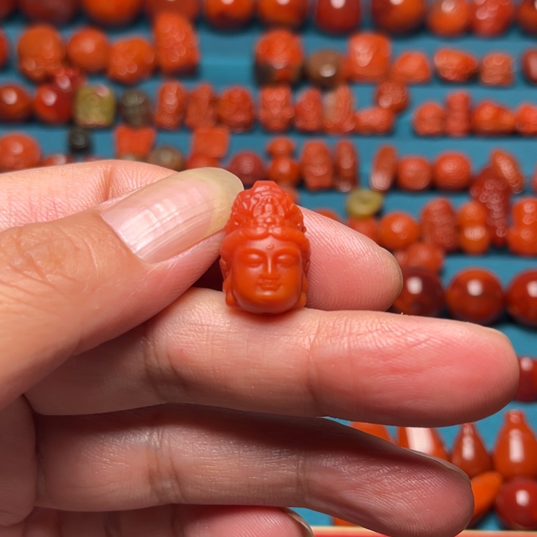 这***、南红玛瑙观音背云未镶嵌