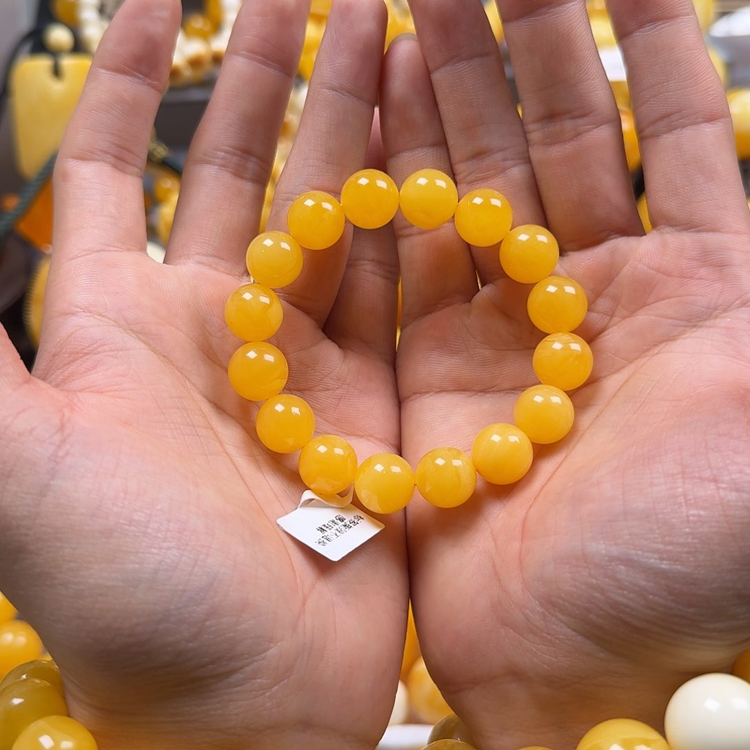 琥珀珠宝奇石未镶嵌12mm