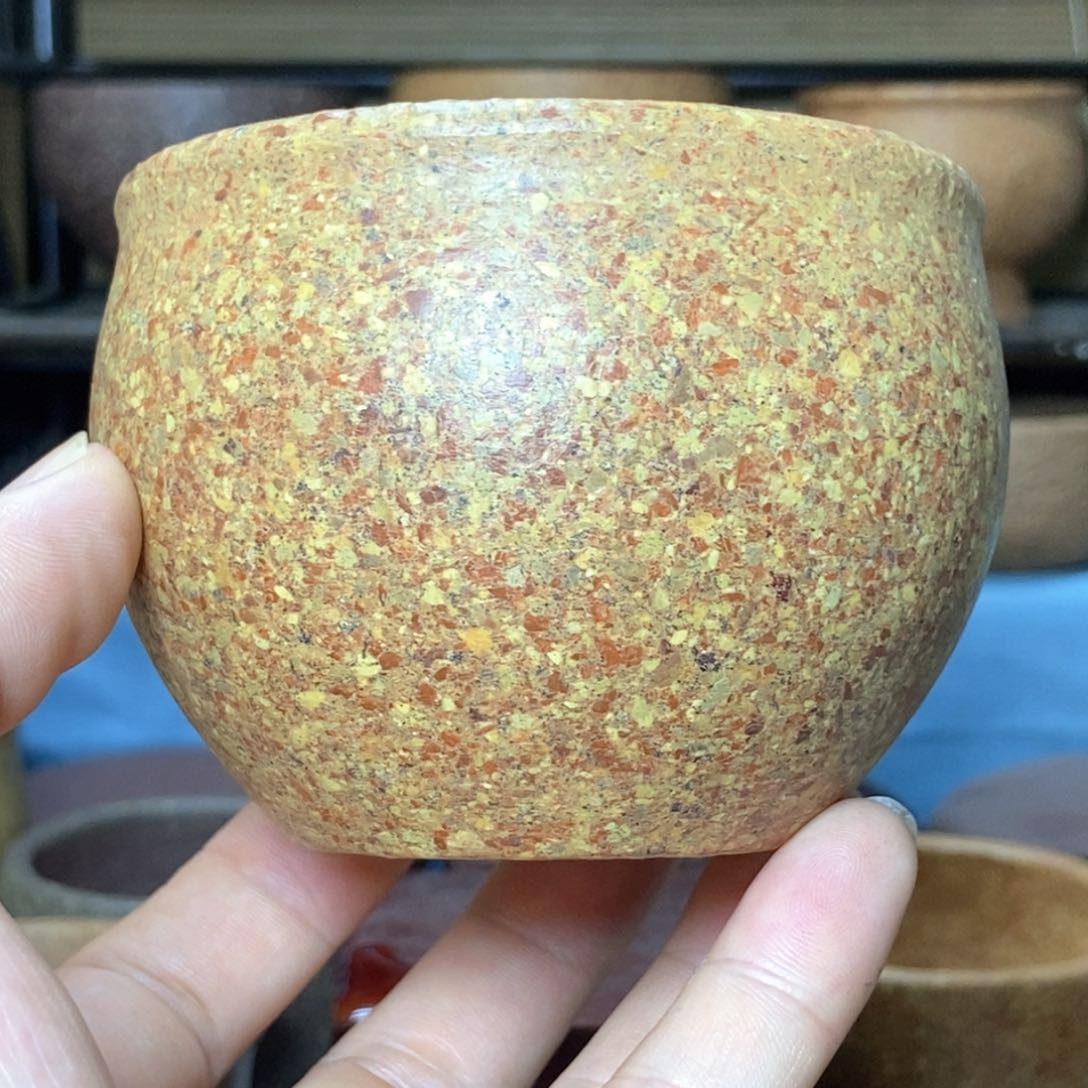 茶杯紫砂八目粗砂手工料半手工230毫升