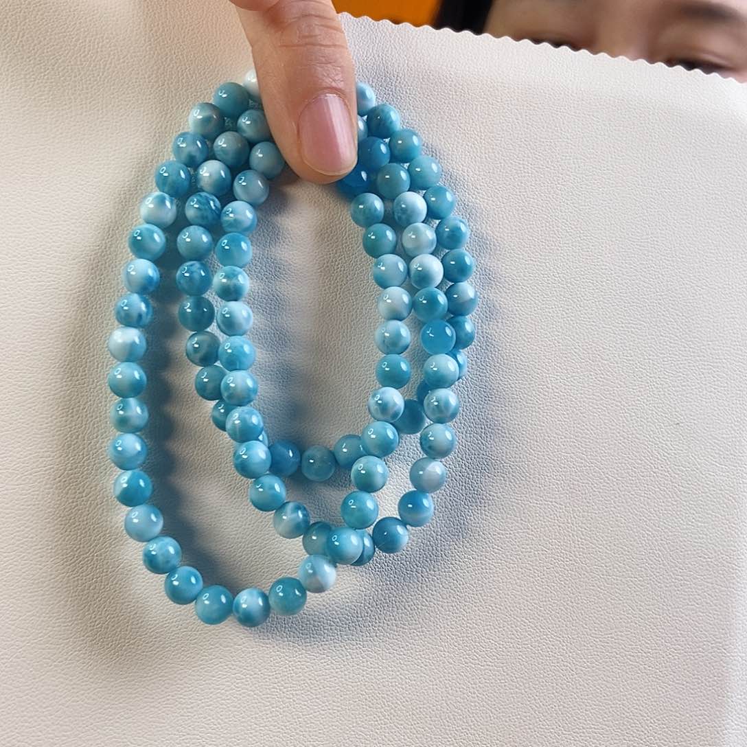合金针钠钙石（海纹石）手链