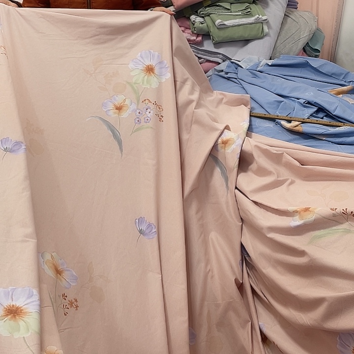 一***一莫代尔纤维长绒棉橘粉紫花朵10.3米