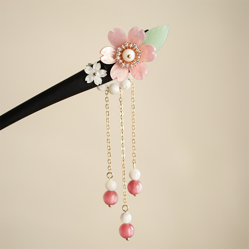 【15CM发簪】古风黑檀木流行旗袍盘发温在发簪