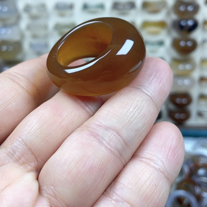 未镶嵌戒指玛瑙/玉髓不退不换