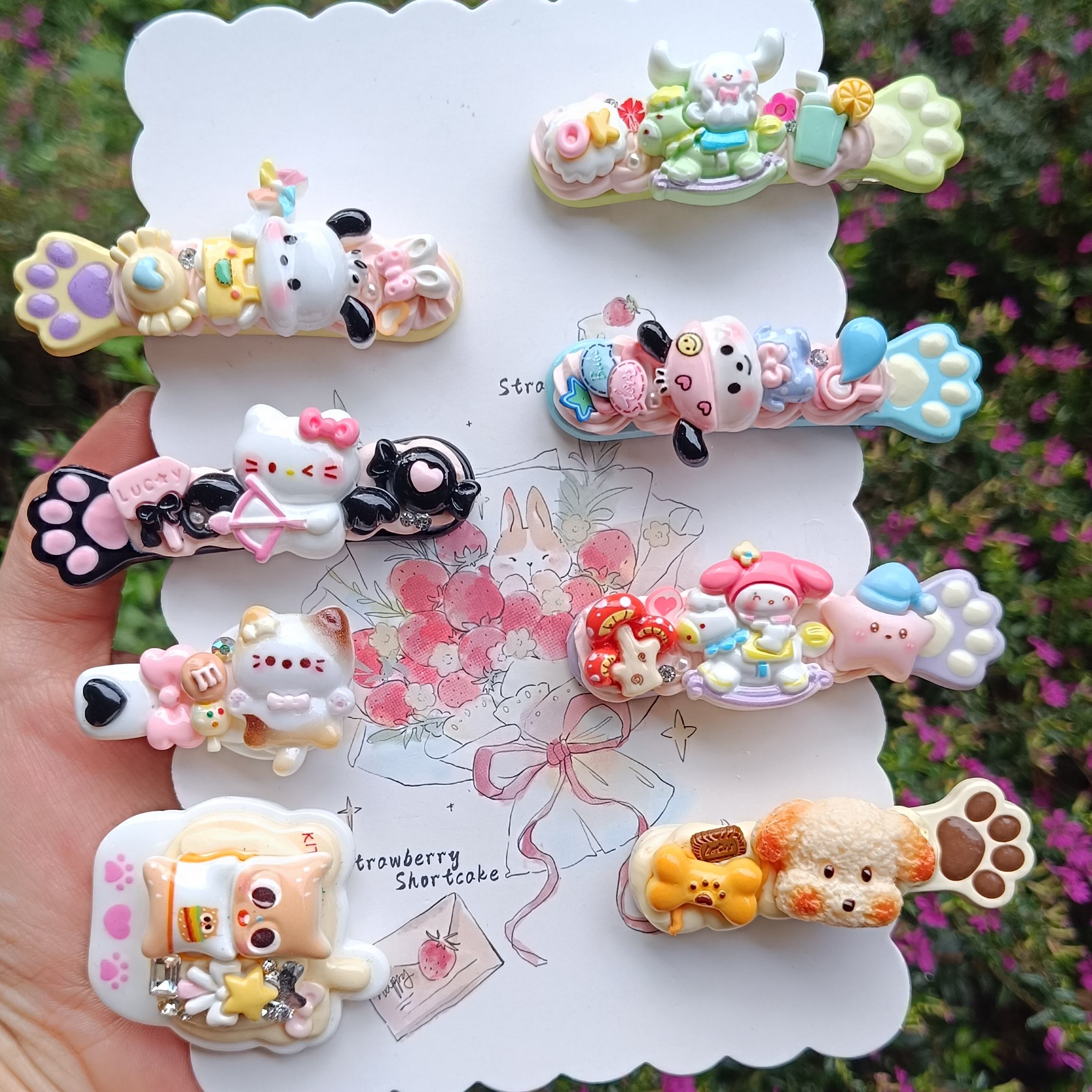 连麦选款奶油胶发夹手工发夹