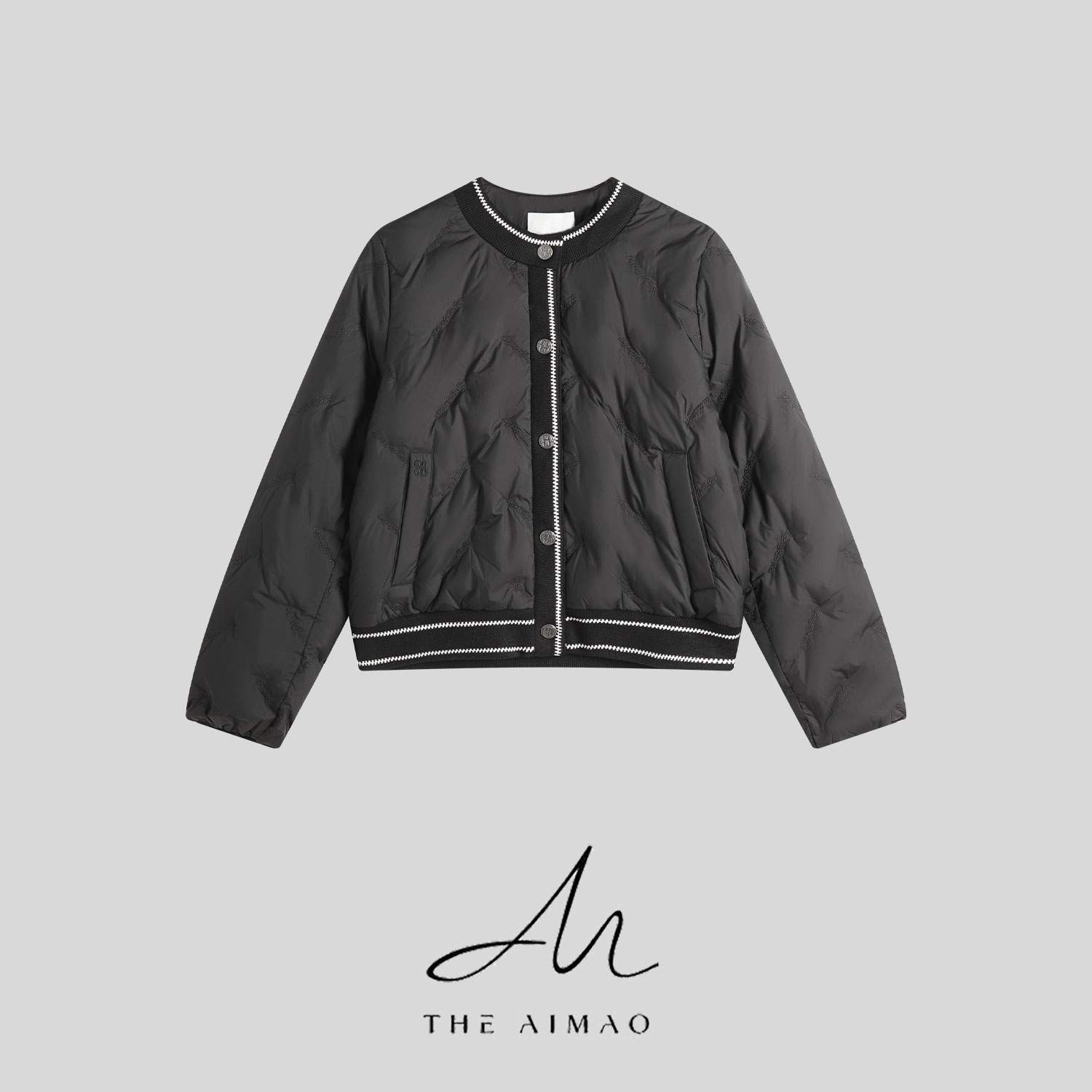 【THE AIMAO】“巴黎格调”90白鹅绒刺绣轻盈保暖小香羽绒服XYX82899