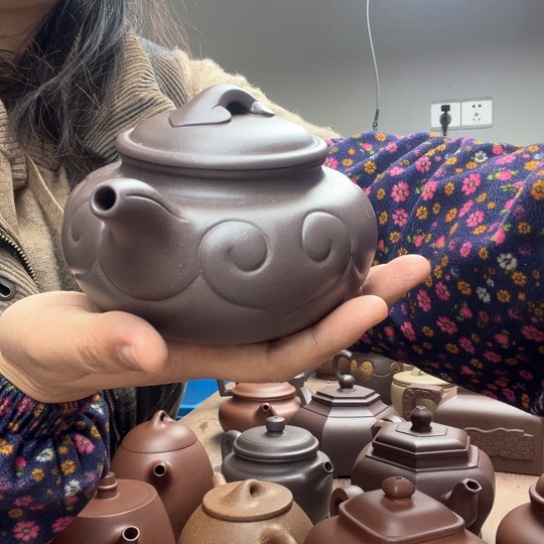 紫砂茶壶天青紫泥