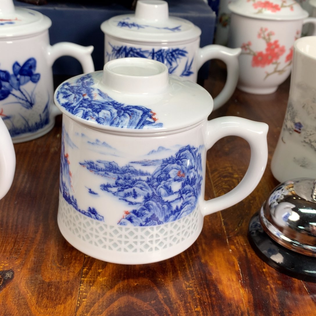 乾景德镇陶瓷高温办公杯