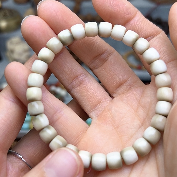 菩提根/象牙果吊坠8/7龙脊菩提青花直切单圈