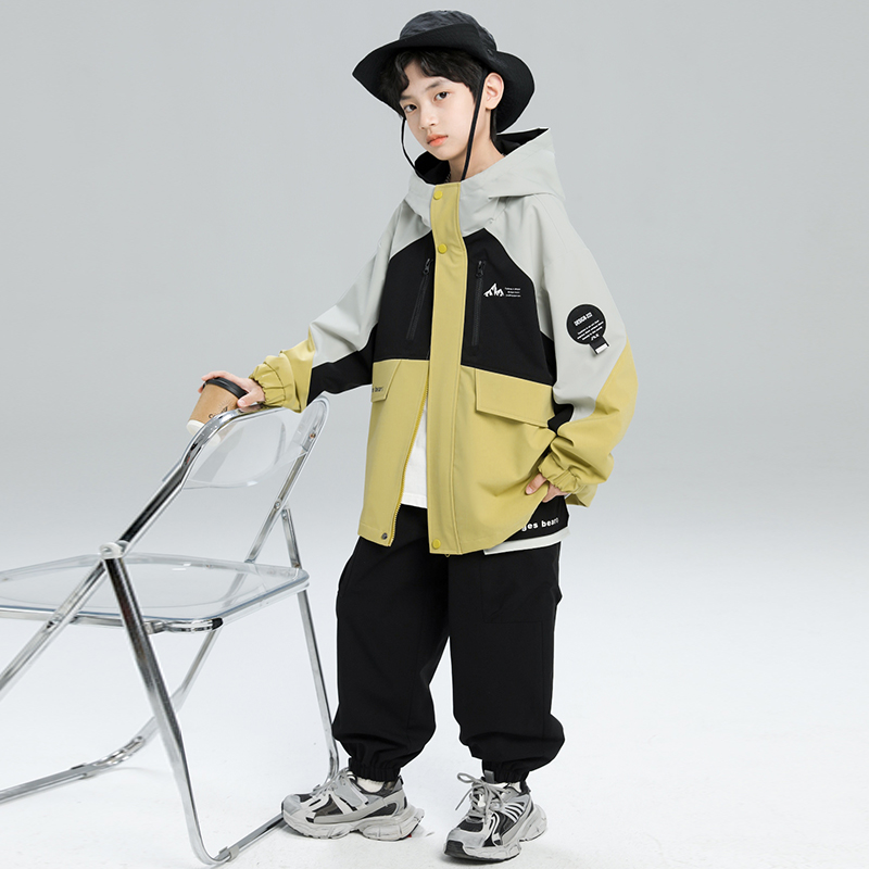 男童春秋款套装2025新款中大童男孩春装潮【QSX】A5080