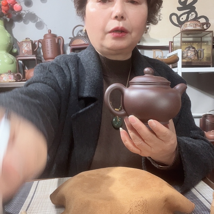 紫泥茶壶岳*三原矿紫砂壶