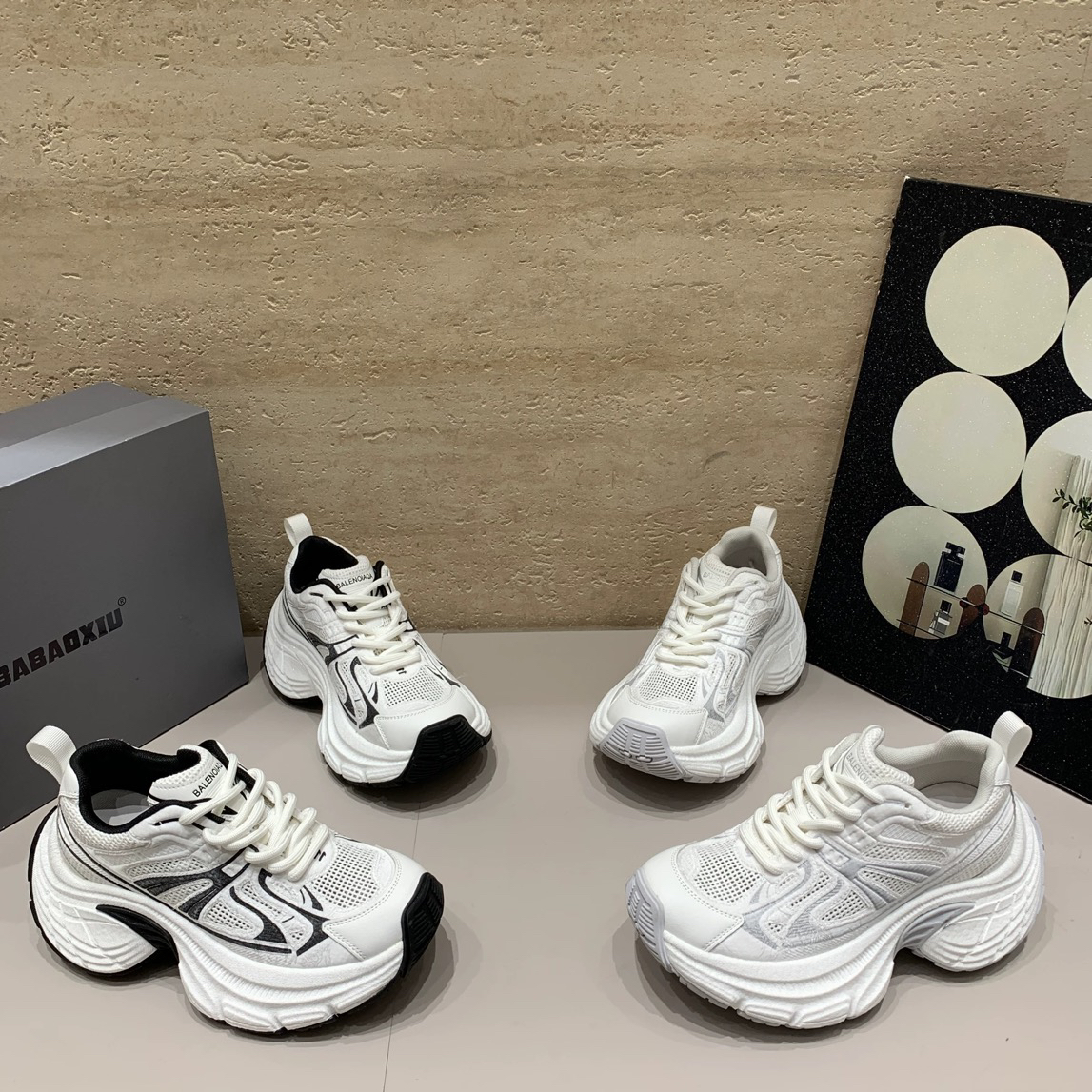 厚底增高老爹鞋女网面透气2025夏季新款百搭不累脚轻便休闲运动鞋