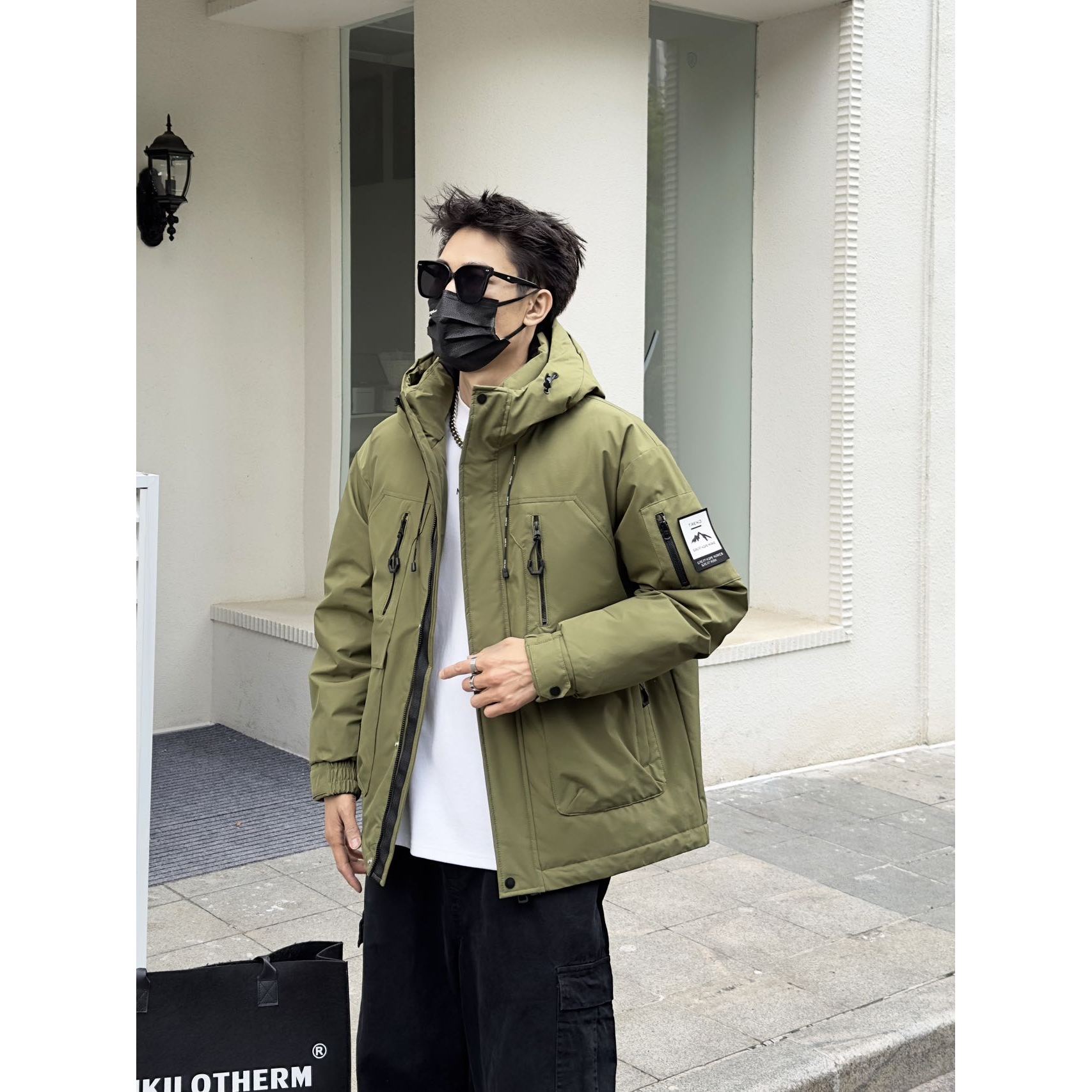 Y9920*总#【廓形结构图】情侣加厚羽绒服外套90绒