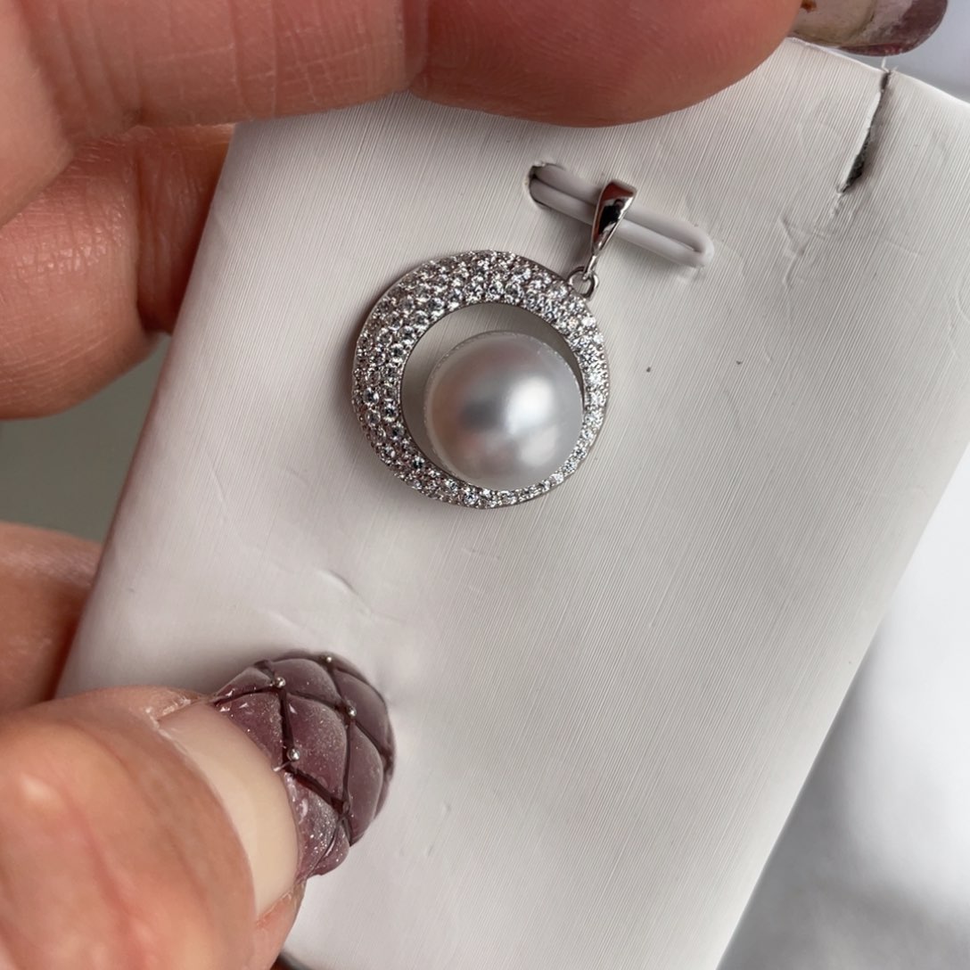 海水珍珠颈饰银S925镶嵌