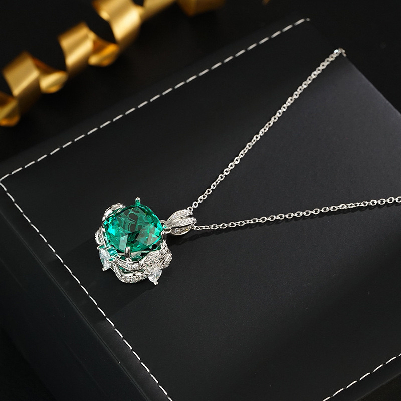 合金吊坠 高品质肥方绿电光-9st吊坠