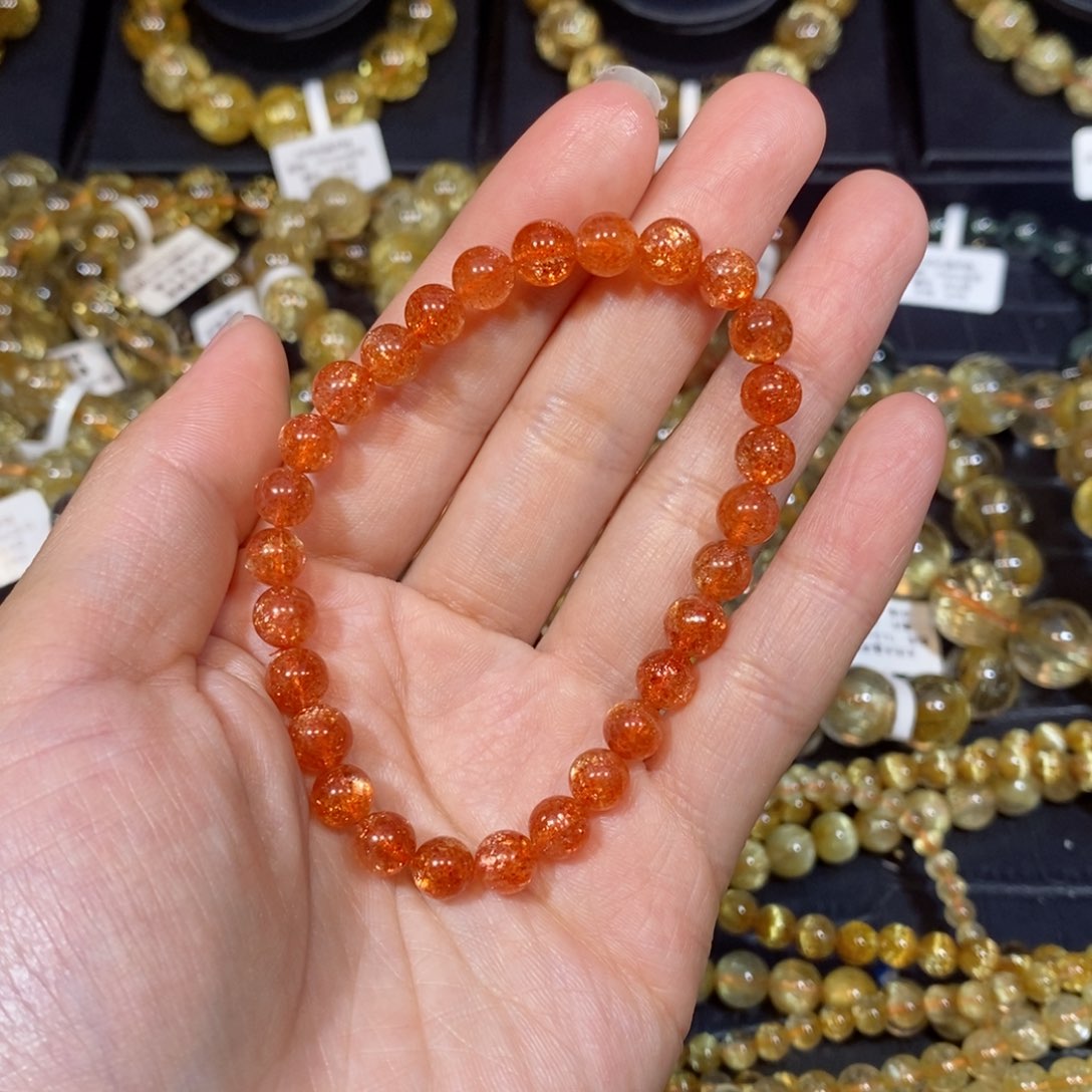 日光石手链未镶嵌?**蜜手链6.7m m