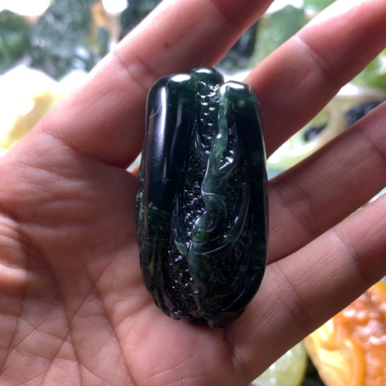 蛇纹石玉岫玉手把件未镶嵌