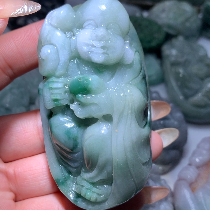 翡翠未镶嵌颈饰保真天然A货翡翠
