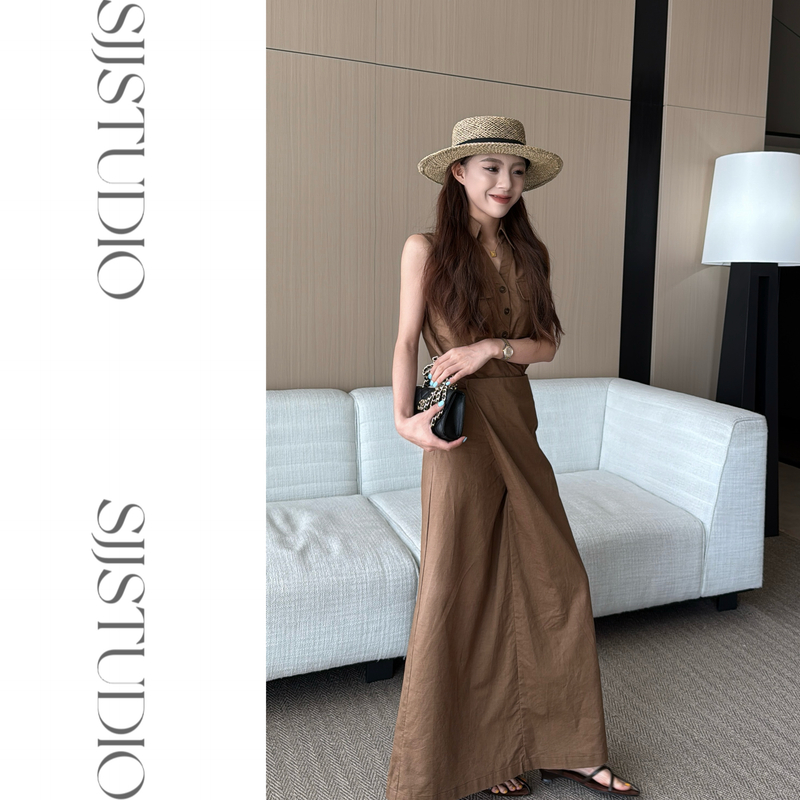 【娇娇私服定制】新款优雅排扣背心+半裙两件套（衣长53裙88）62104