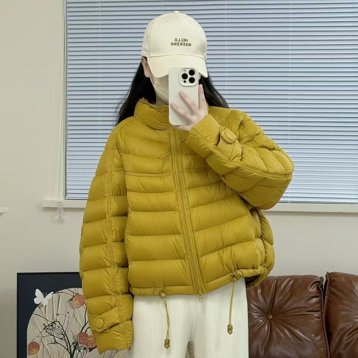 新款排骨泡芙云感石墨烯云绒防寒服韩版时尚宽松立领遮肉棉服外套