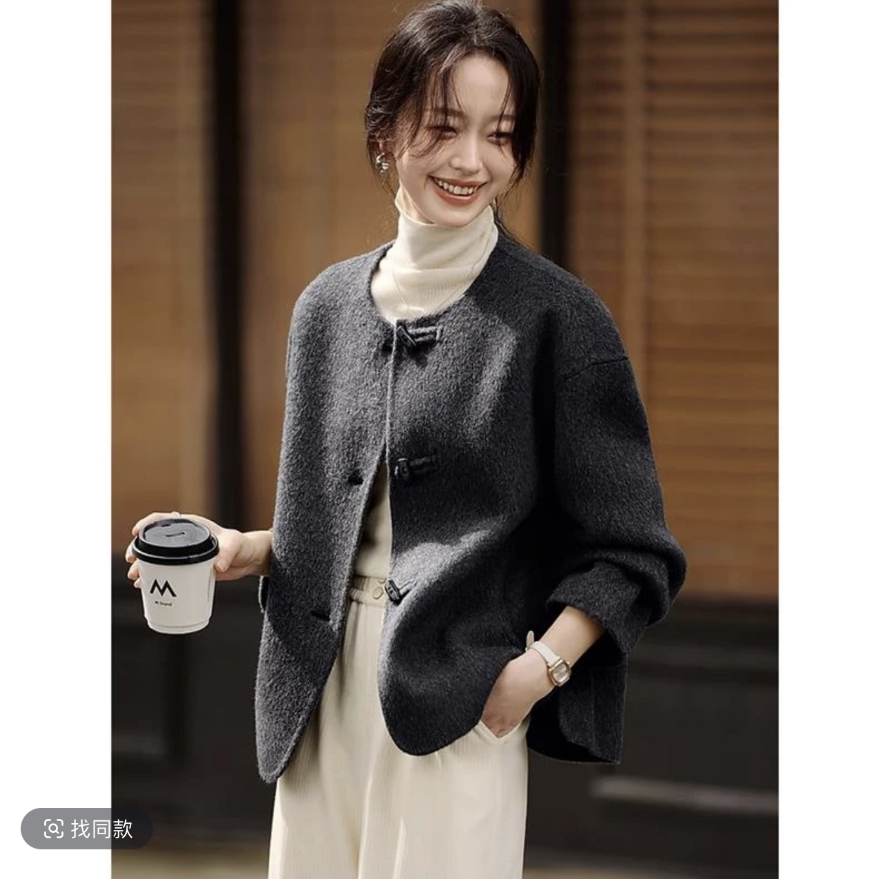 2025时尚短款圆领外套