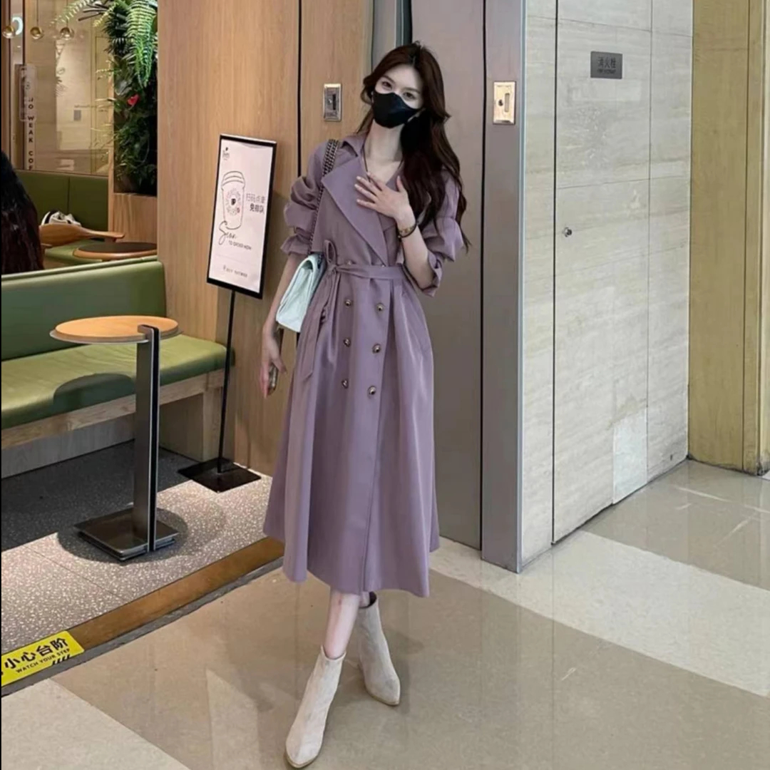 英伦风大衣外套女中长款高级感气质休闲宽松风衣春秋显瘦长袖时尚