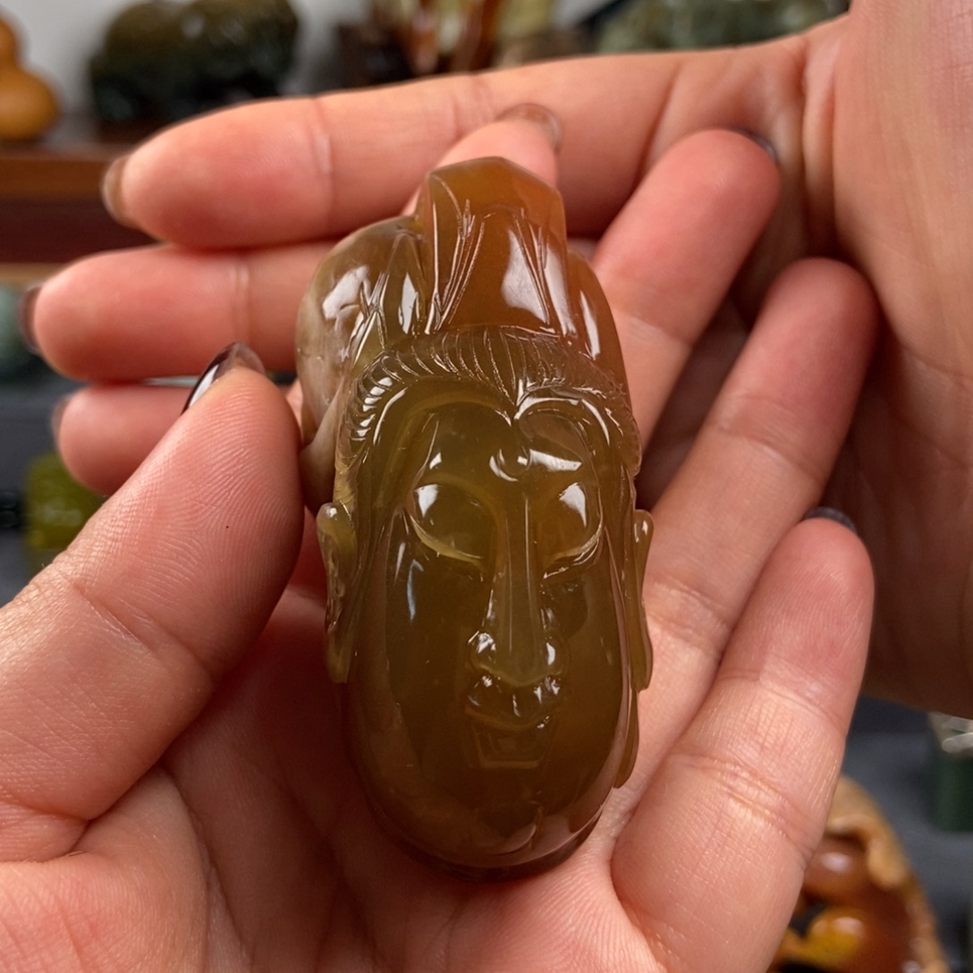 岫玉未镶嵌手把件