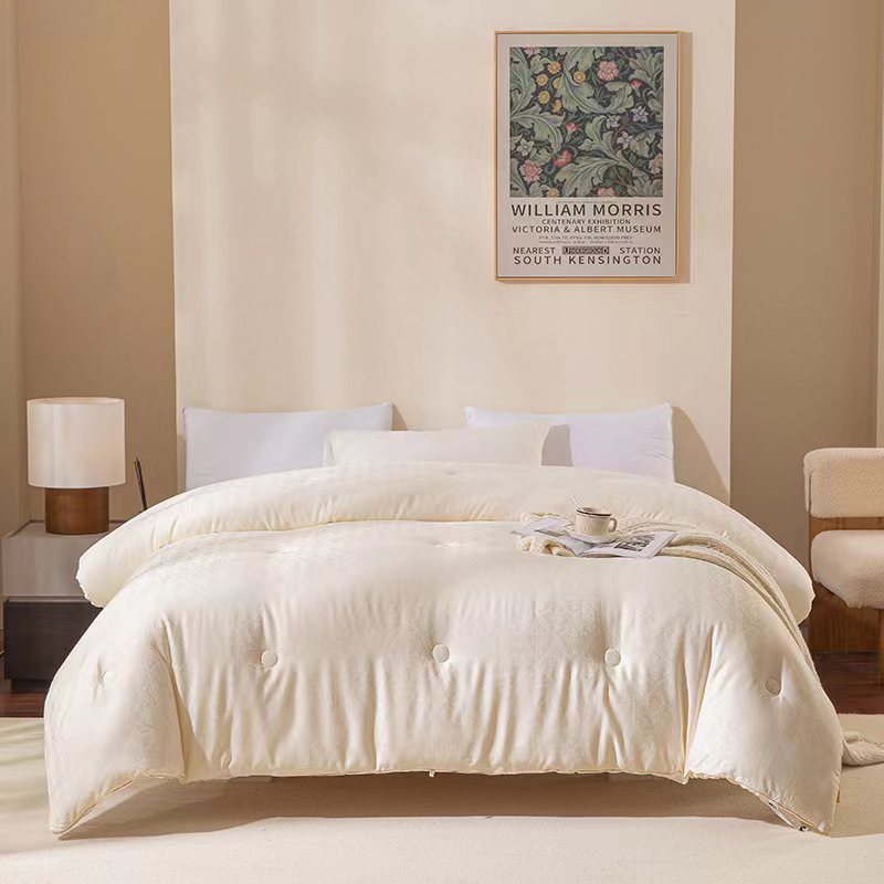 李官奇春秋被加厚冬被纯色单人被芯柔软亲肤家用可机洗水洗卧室