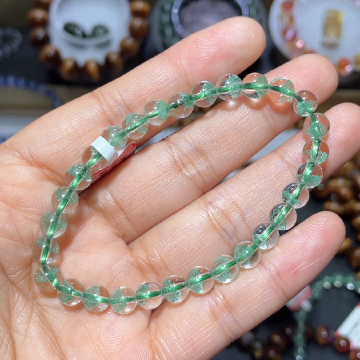 【闪购商品】手串未镶嵌水晶翠幽灵金字塔手串