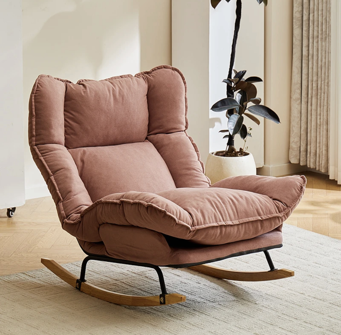 云朵摇椅躺椅懒人沙发家用客厅阳台休闲椅可折叠调节椅家具实用