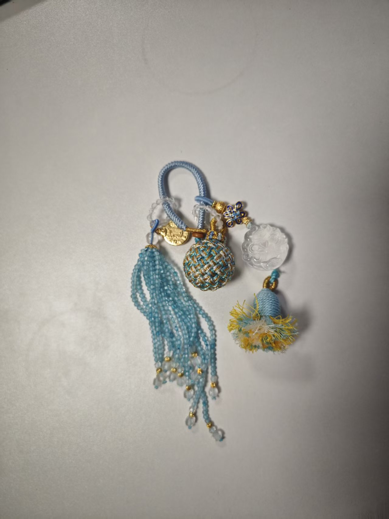 【次第花开】凤九有球必应白水晶挂件