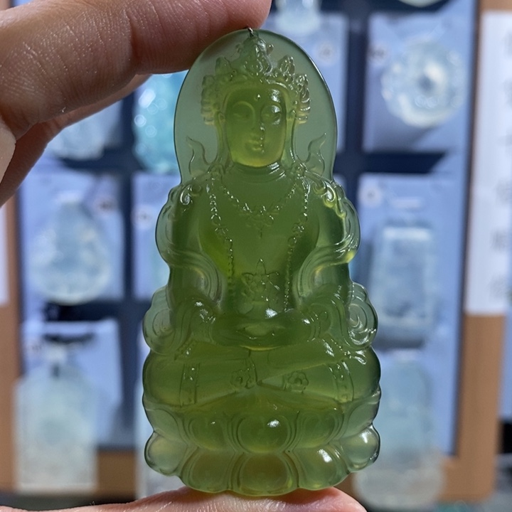 江***送岫玉未镶嵌颈饰吊坠