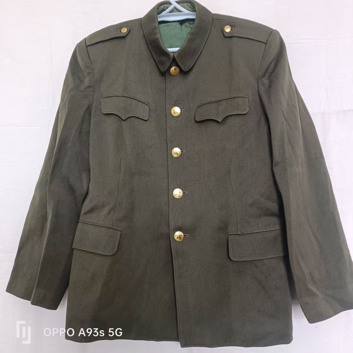 库存老货马裤呢立领中山装套装中老年人商务款挺拔有型