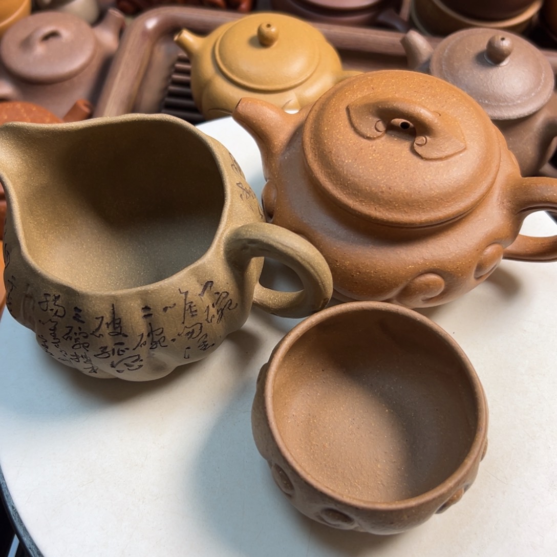 紫砂茶壶涌*老段泥如意仿古220