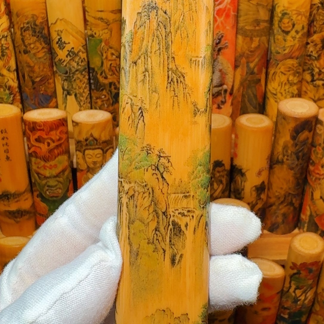 小***琴竹满工山水王坤老师针刺作品