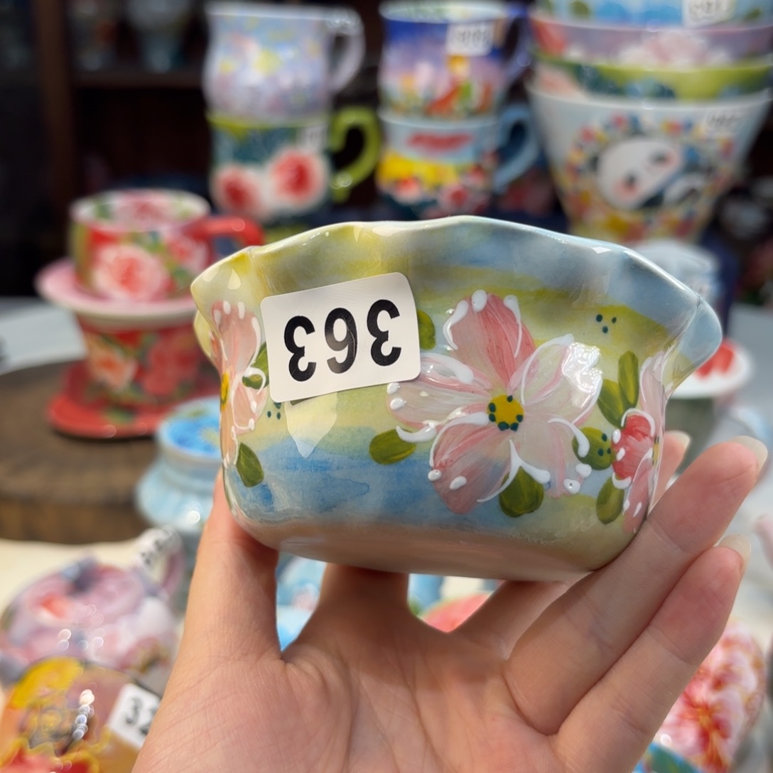 景德镇手绘高温釉下彩陶瓷茶具