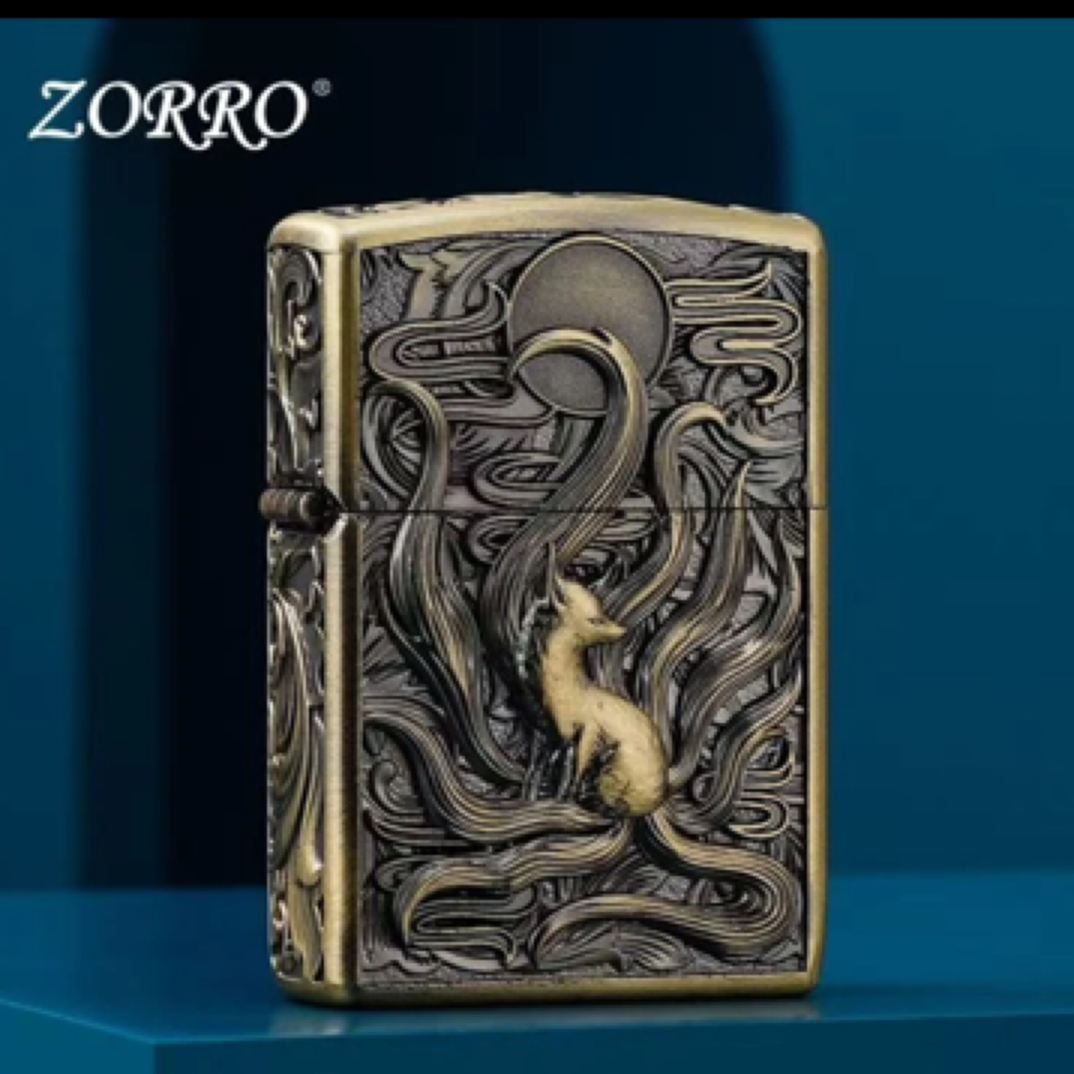 佐罗重盔甲浮雕青铜九尾煤油机ZK-57