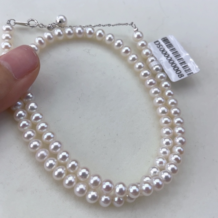淡水珍珠颈饰银S925镶嵌5➕极光炫彩高品