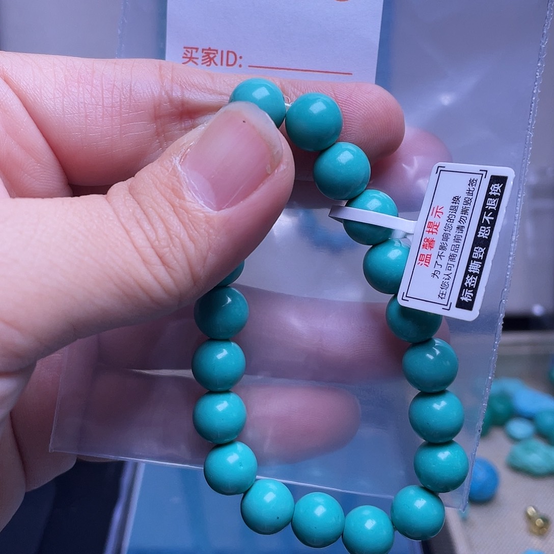 陶瓷非金属十堰原生态绿石头手串配饰