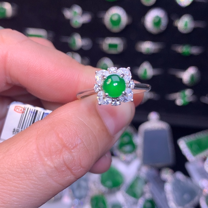 【闪购商品】翡翠银S925镶嵌颈饰天然翡翠