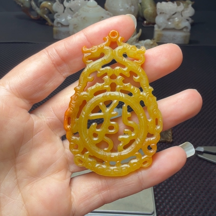 海***空古玉老玉收藏珍品挂件