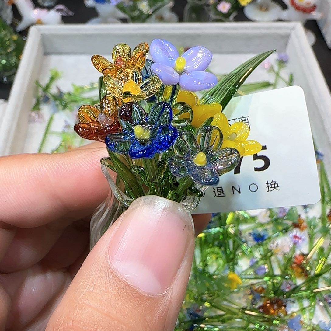 琉璃手工艺品575插花