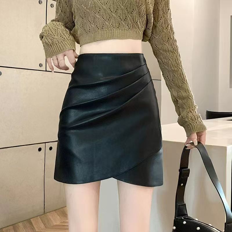 1显瘦高腰辣妹风短裙海妖风半身裙A字百搭时尚包臀裙