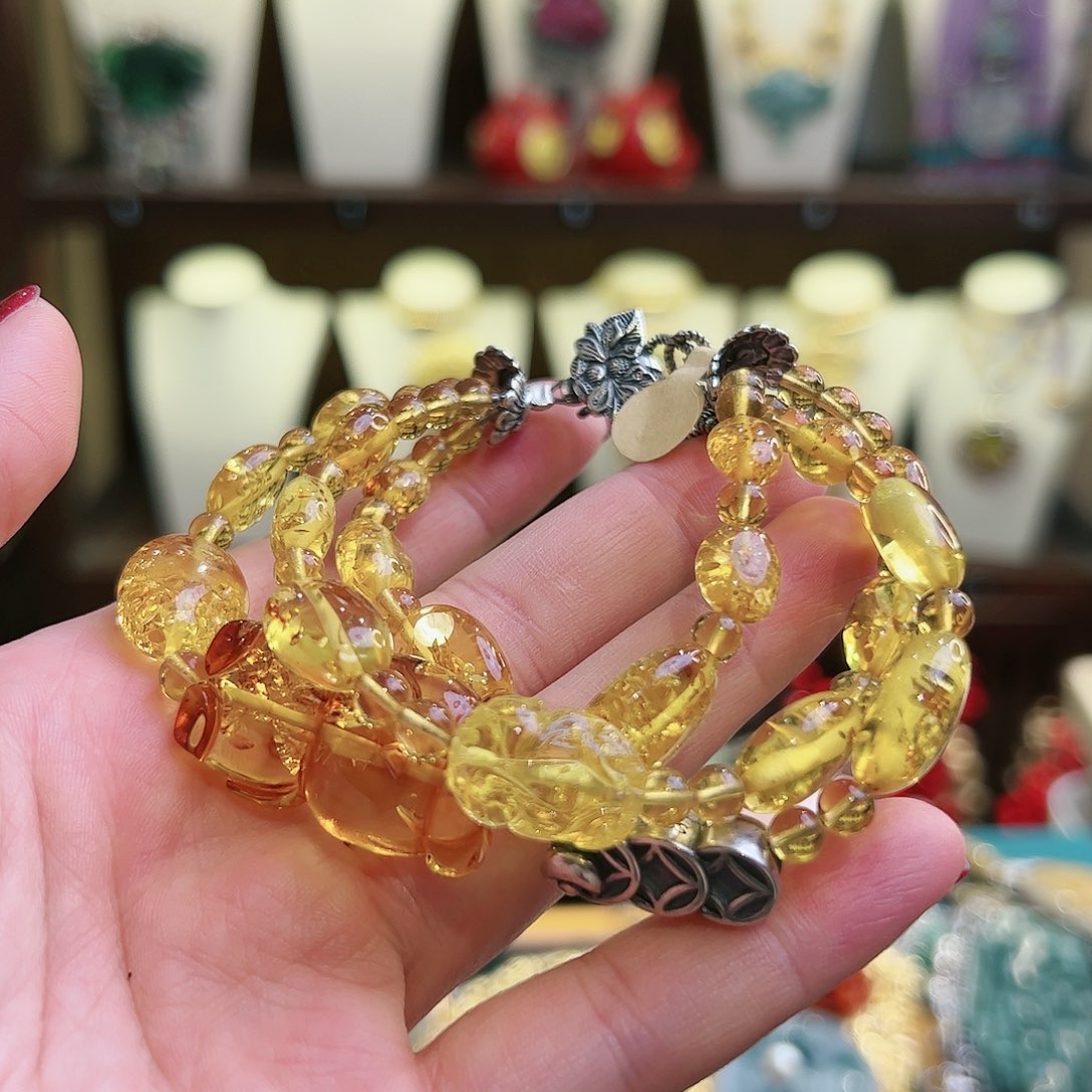 琥珀手链未镶嵌手链