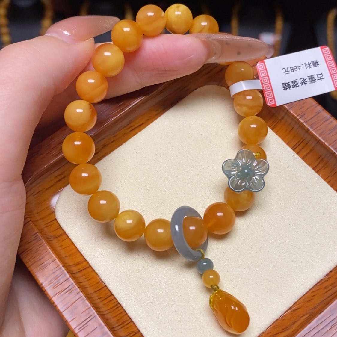 【闪购商品】蜜蜡手链未镶嵌手串